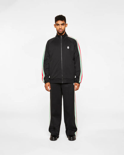 【Billionaire Boys Club-ビリオネアボーイズクラブ】 BB SOUNDCHECK CHAINSTITCH ZIP FRONT TRACK JACKET / BLACK (トラックジャケット/ブラック)