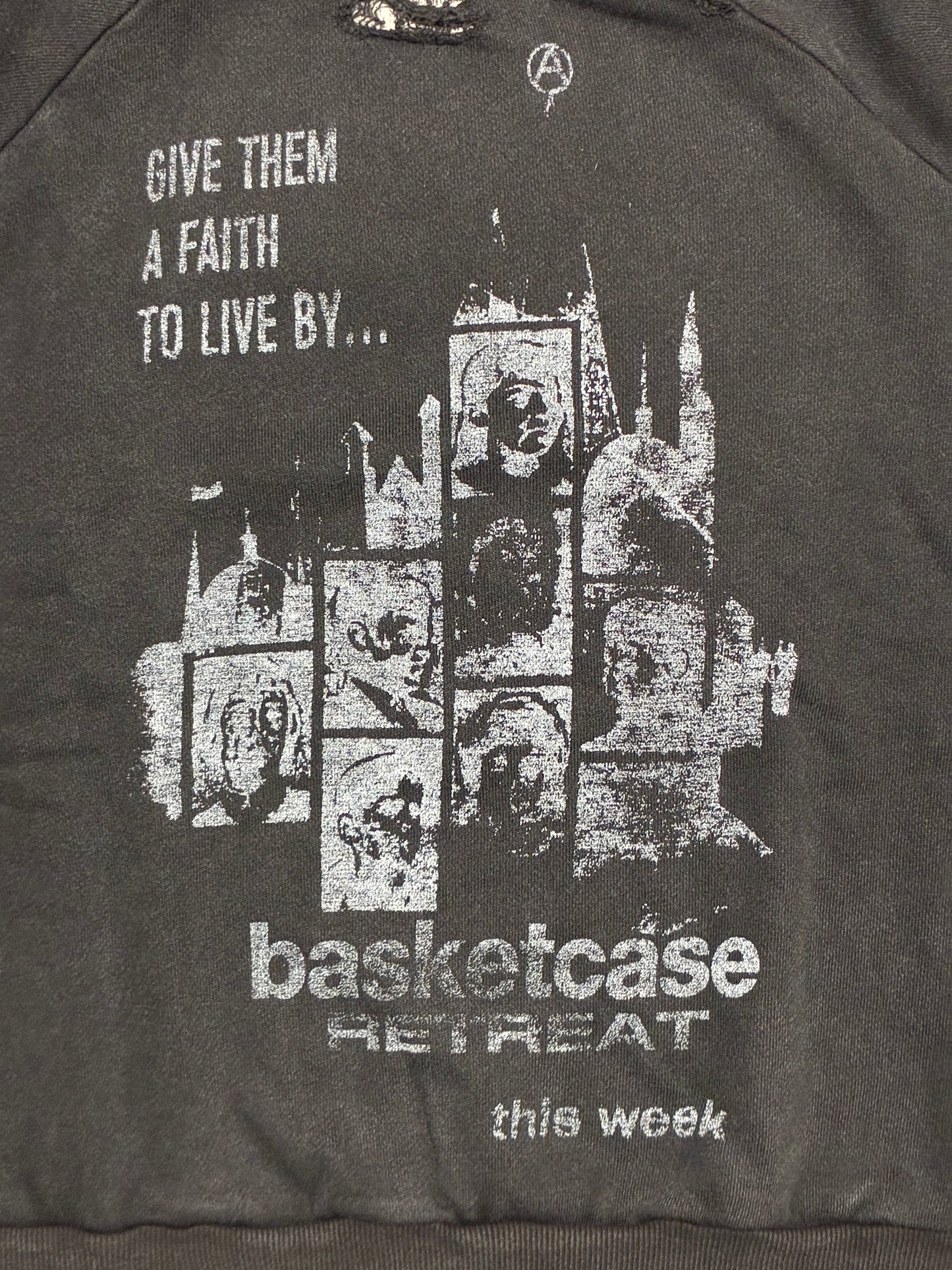 【BASKETCASE  - バスケットケース】RETREAT REPAIRED CREWNECK / VINTAGE BLACK (スウェット/ヴィンテージブラック)
