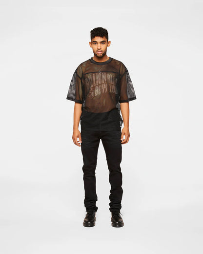 【Billionaire Boys Club-ビリオネアボーイズクラブ】 BB VARSITY CROP FIT FOOTBALL JERSEY / BLACK (Tシャツ/ブラック)