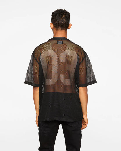 【Billionaire Boys Club-ビリオネアボーイズクラブ】 BB VARSITY CROP FIT FOOTBALL JERSEY / BLACK (Tシャツ/ブラック)