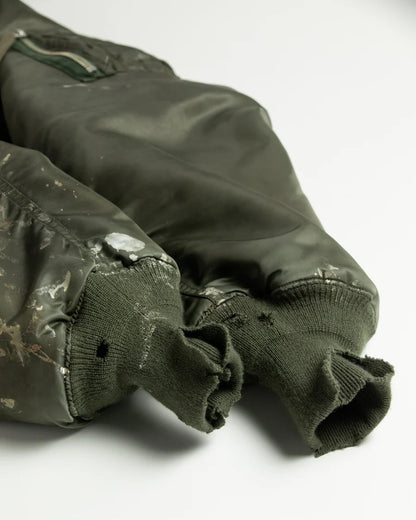 【ANACHRONORM - アナクロノーム】AN395 DIRTY NYLON MA-1 / OLIVE (ジャケット/オリーブ)