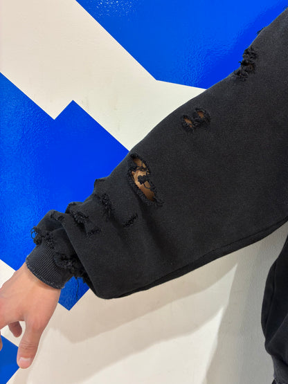 【BASKETCASE  - バスケットケース】RETREAT REPAIRED CREWNECK / VINTAGE BLACK (スウェット/ヴィンテージブラック)
