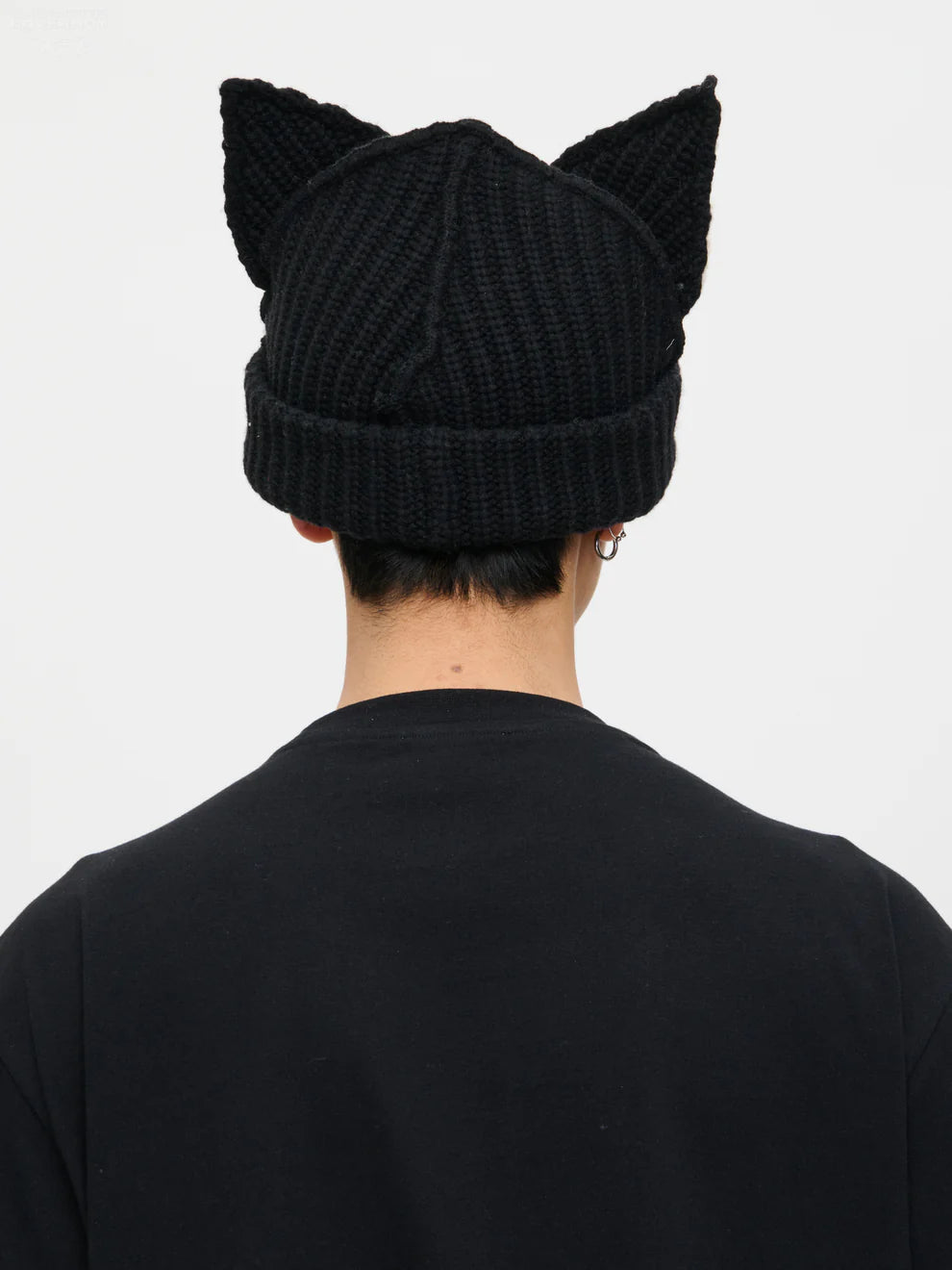 【Charles Jeffrey Loverboy - チャールズ ジェフリー ラバーボーイ】CHUNKY EARS BEANIE / BLACK ECRU (ビーニー/ブラックエクリュ)