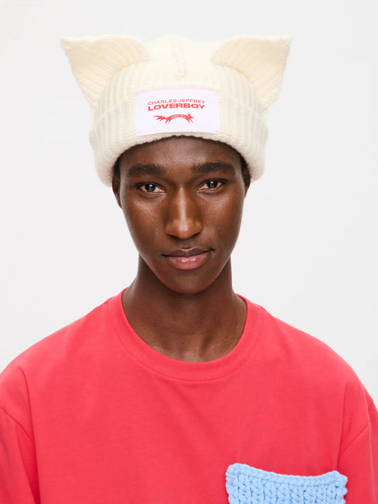 CHARLES JEFFREY LOVERBOY アイボリー ニット帽 | Charles Jeffrey Loverboy