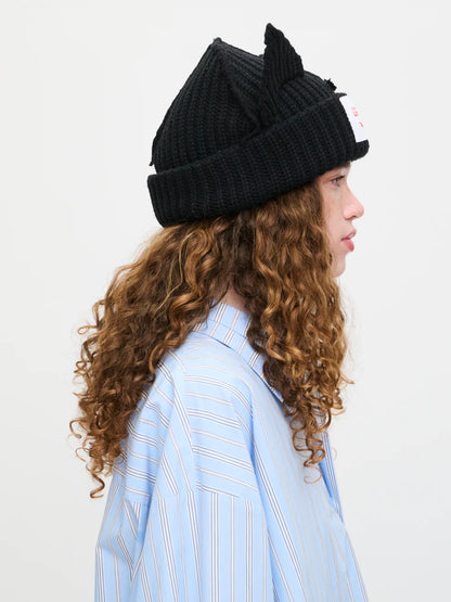 【Charles Jeffrey Loverboy - チャールズ ジェフリー ラバーボーイ】CHUNKY EARS BEANIE / BLACK (ビーニー/ブラック)