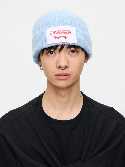 【Charles Jeffrey Loverboy - チャールズ ジェフリー ラバーボーイ】CHUNKY RIB BEANIE / LIGHT BLUE (ビーニー/ライトブルー)