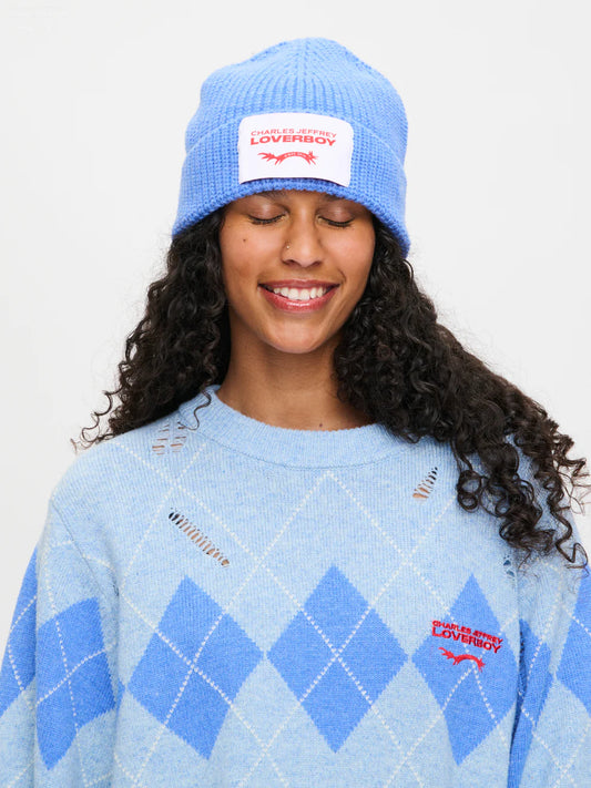 Charles Jeffrey LOVERBOY ラバーボーイ ニット帽 水色 Charles Jeffrey LOVERBOY – union-onlinestore