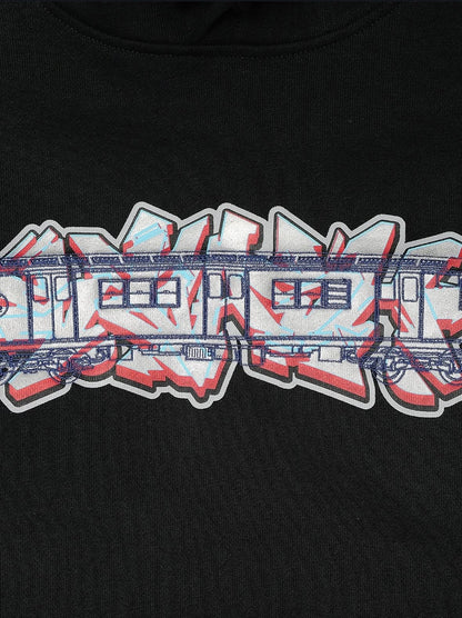 【SUBWARE - サブウェア】STASH PIEACE ＋ TRAINCAR HOODIE / BLACK (フーディ/ブラック)