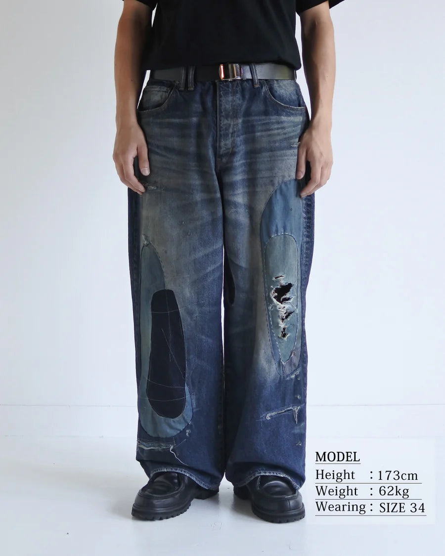 【ANACHRONORM - アナクロノーム】REMAKED WIDE 5P DENIM PANTS / INDIGO (パンツ/インディゴ)