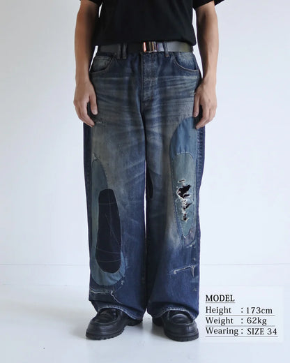 【ANACHRONORM - アナクロノーム】REMAKED WIDE 5P DENIM PANTS / INDIGO (パンツ/インディゴ)