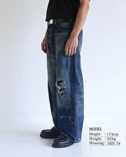 【ANACHRONORM - アナクロノーム】REMAKED WIDE 5P DENIM PANTS / INDIGO (パンツ/インディゴ)