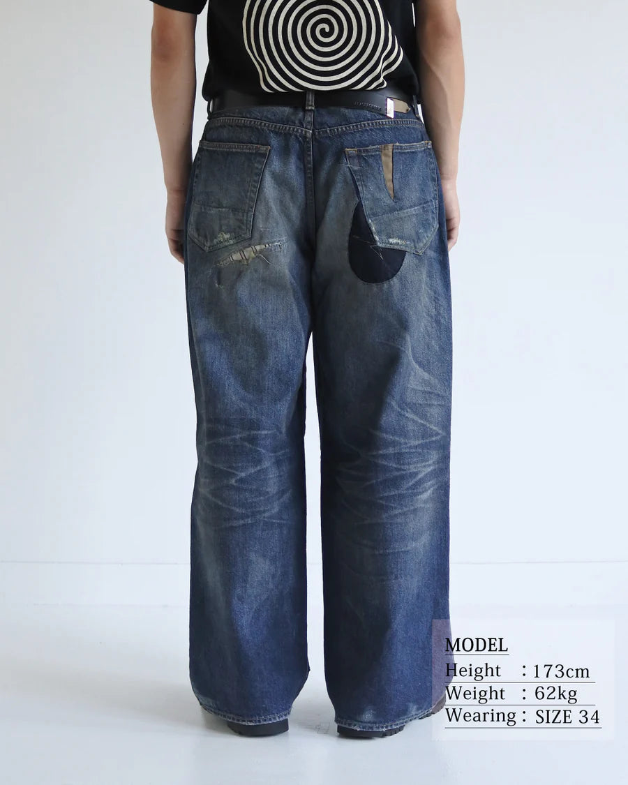 ANACHRONORM - アナクロノーム】REMAKED WIDE 5P DENIM PANTS / INDIGO