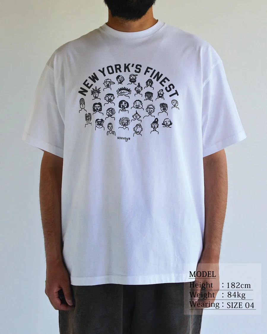 【ANACHRONORM - アナクロノーム】NYC FACES  S/S T-S / WHITE (Tシャツ/ホワイト)