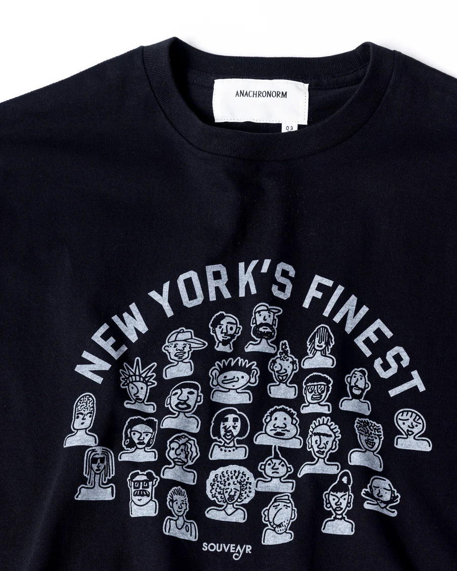 【ANACHRONORM - アナクロノーム】NYC FACES  S/S T-S / BLACK (Tシャツ/ブラック)