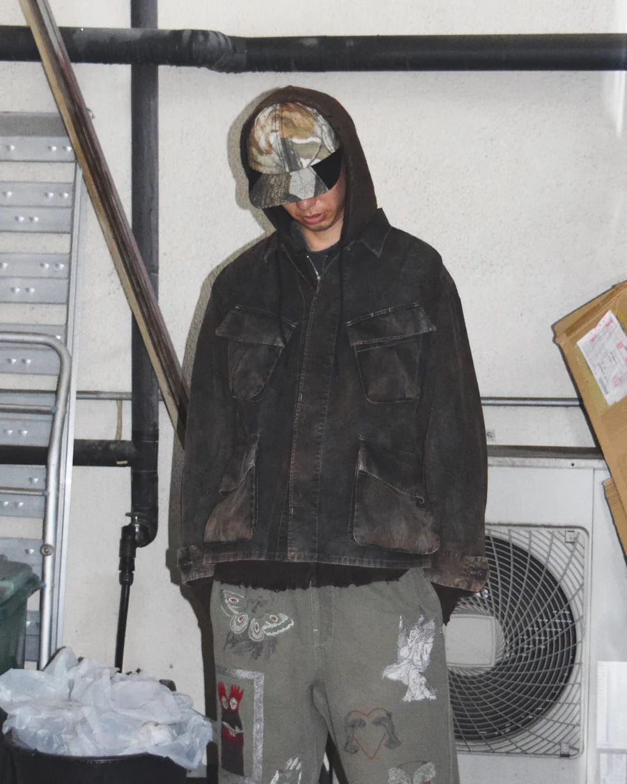 【ANACHRONORM - アナクロノーム】AN374-B SULFUR DYED RIPSTOP REALTREE FATIGUE JACKET / SULFUR BLACK (ジャケット/サルファーブラック)