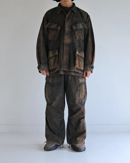 【ANACHRONORM - アナクロノーム】AN374-B SULFUR DYED RIPSTOP REALTREE FATIGUE JACKET / SULFUR BLACK (ジャケット/サルファーブラック)
