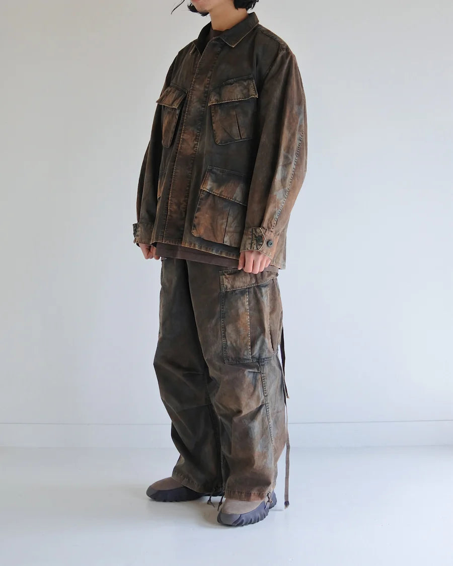 【ANACHRONORM - アナクロノーム】AN374-B SULFUR DYED RIPSTOP REALTREE FATIGUE JACKET / SULFUR BLACK (ジャケット/サルファーブラック)