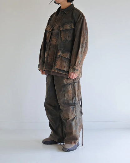 【ANACHRONORM - アナクロノーム】AN374-B SULFUR DYED RIPSTOP REALTREE FATIGUE JACKET / SULFUR BLACK (ジャケット/サルファーブラック)