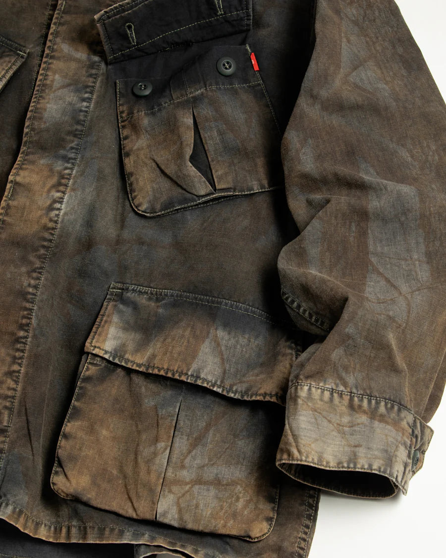 【ANACHRONORM - アナクロノーム】AN374-B SULFUR DYED RIPSTOP REALTREE FATIGUE JACKET / SULFUR BLACK (ジャケット/サルファーブラック)