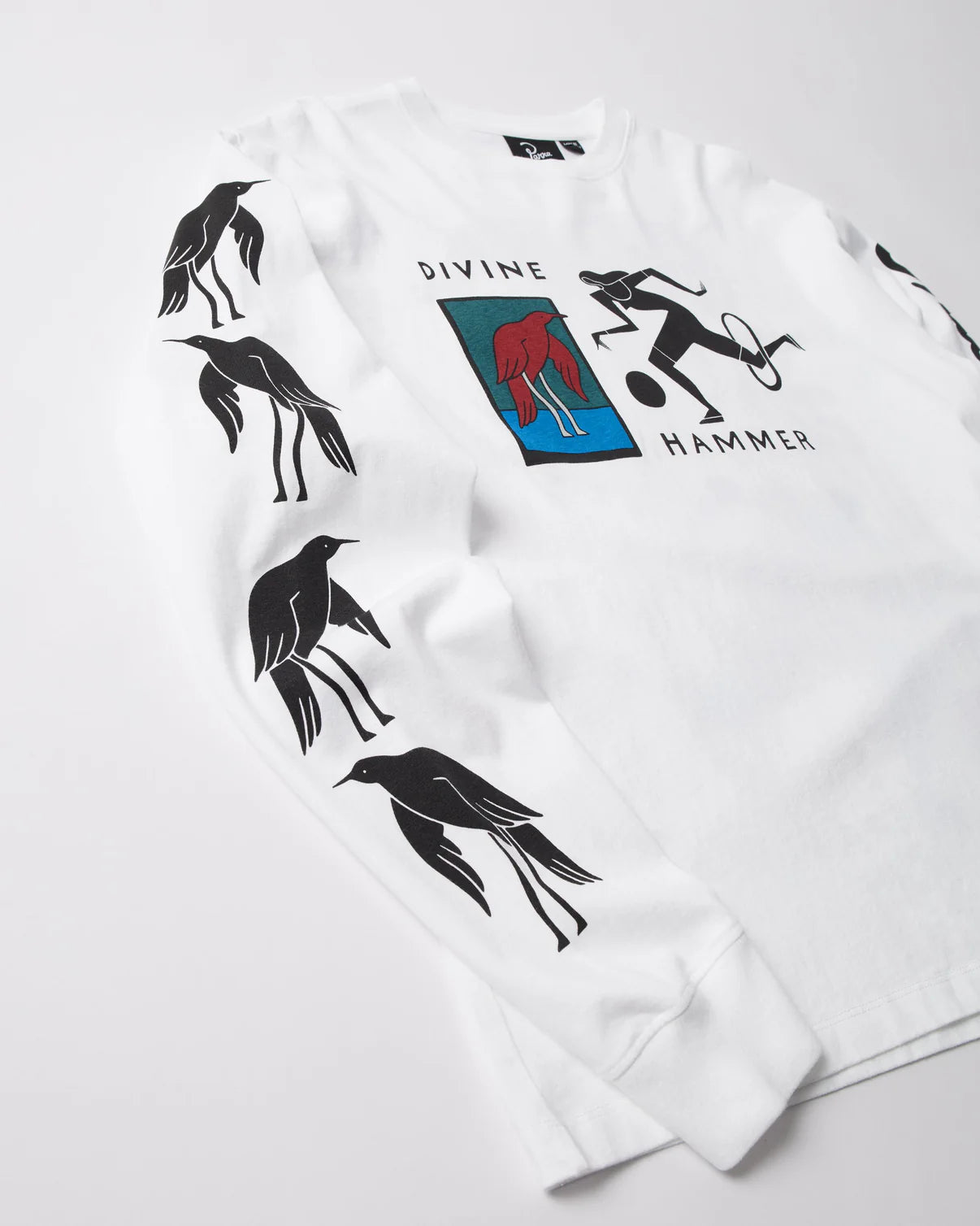 【by Parra - バイパラ】DIVINE HAMMER LONG SIRRVE T-SHIRT / WHITE (Tシャツ/ホワイト)