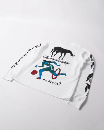 【by Parra - バイパラ】DIVINE HAMMER LONG SIRRVE T-SHIRT / WHITE (Tシャツ/ホワイト)