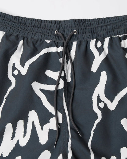 【by Parra - バイパラ】BIRDS FLY FREE SWIM SHORTS / BLACK (ショーツ/ブラック)