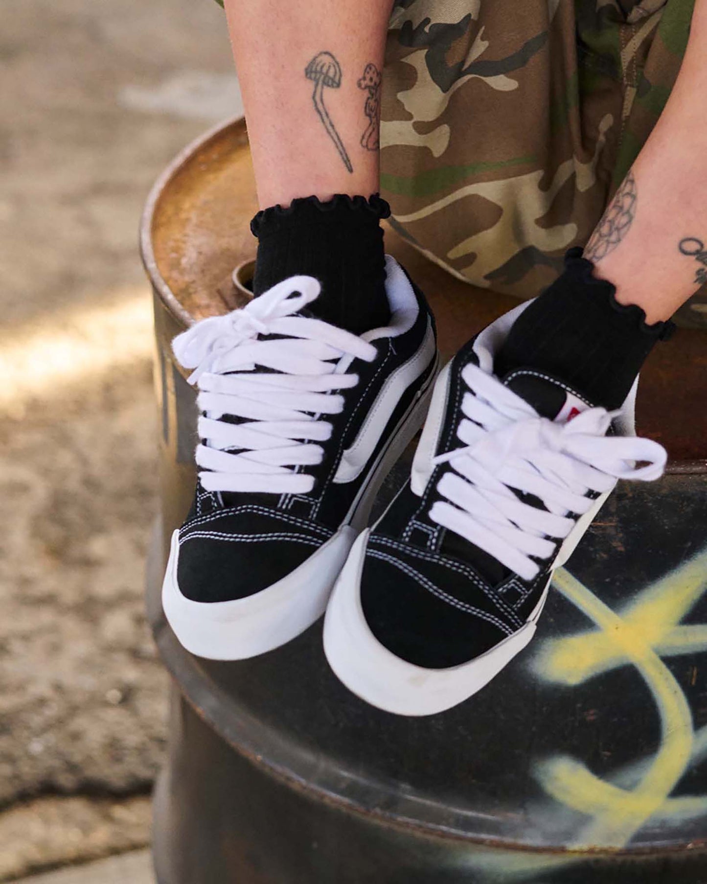 【VANS - ヴァンズ】 Knu SKool / BLACK (スニーカー/ブラック)
