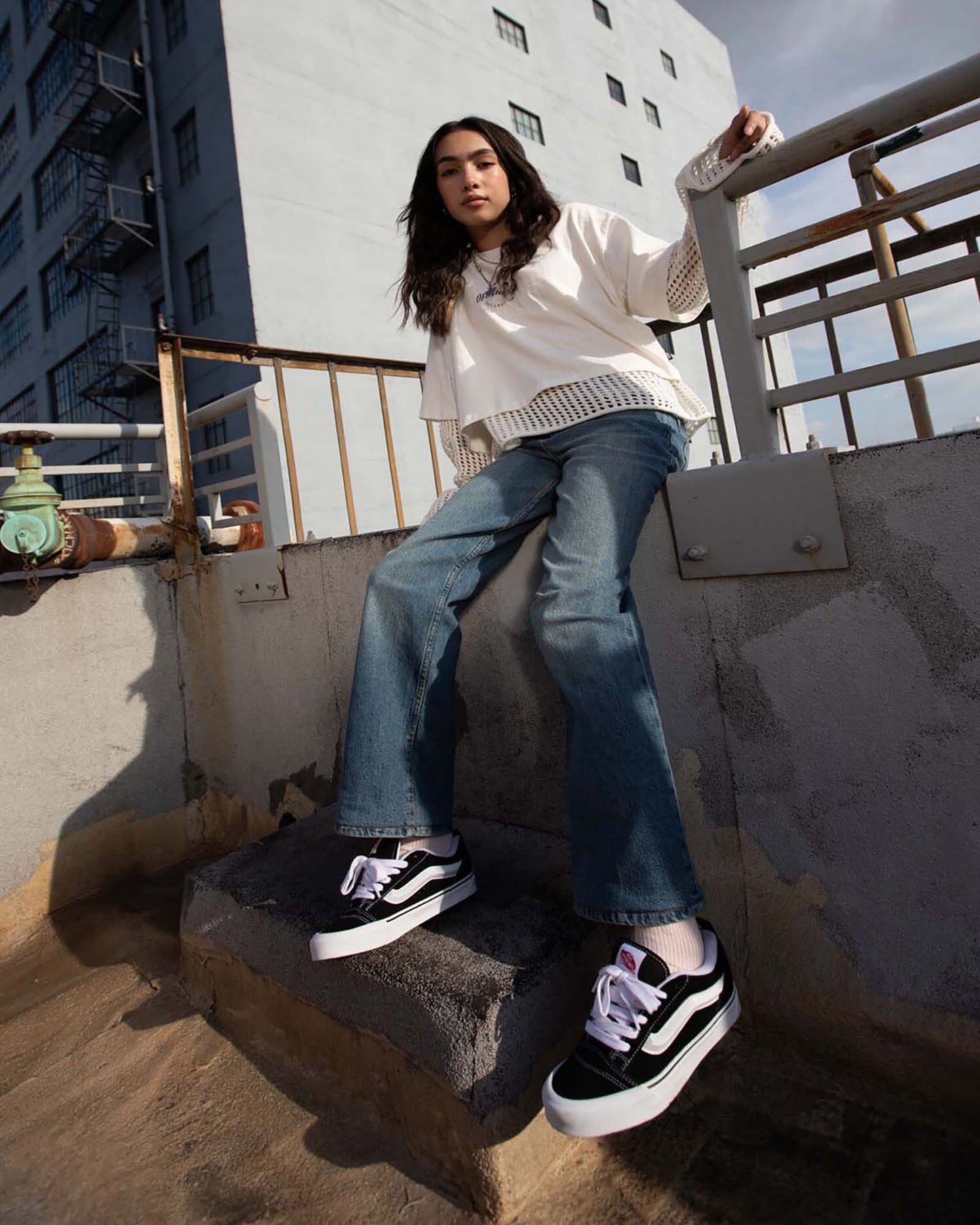 【VANS - ヴァンズ】 Knu SKool / BLACK (スニーカー/ブラック)