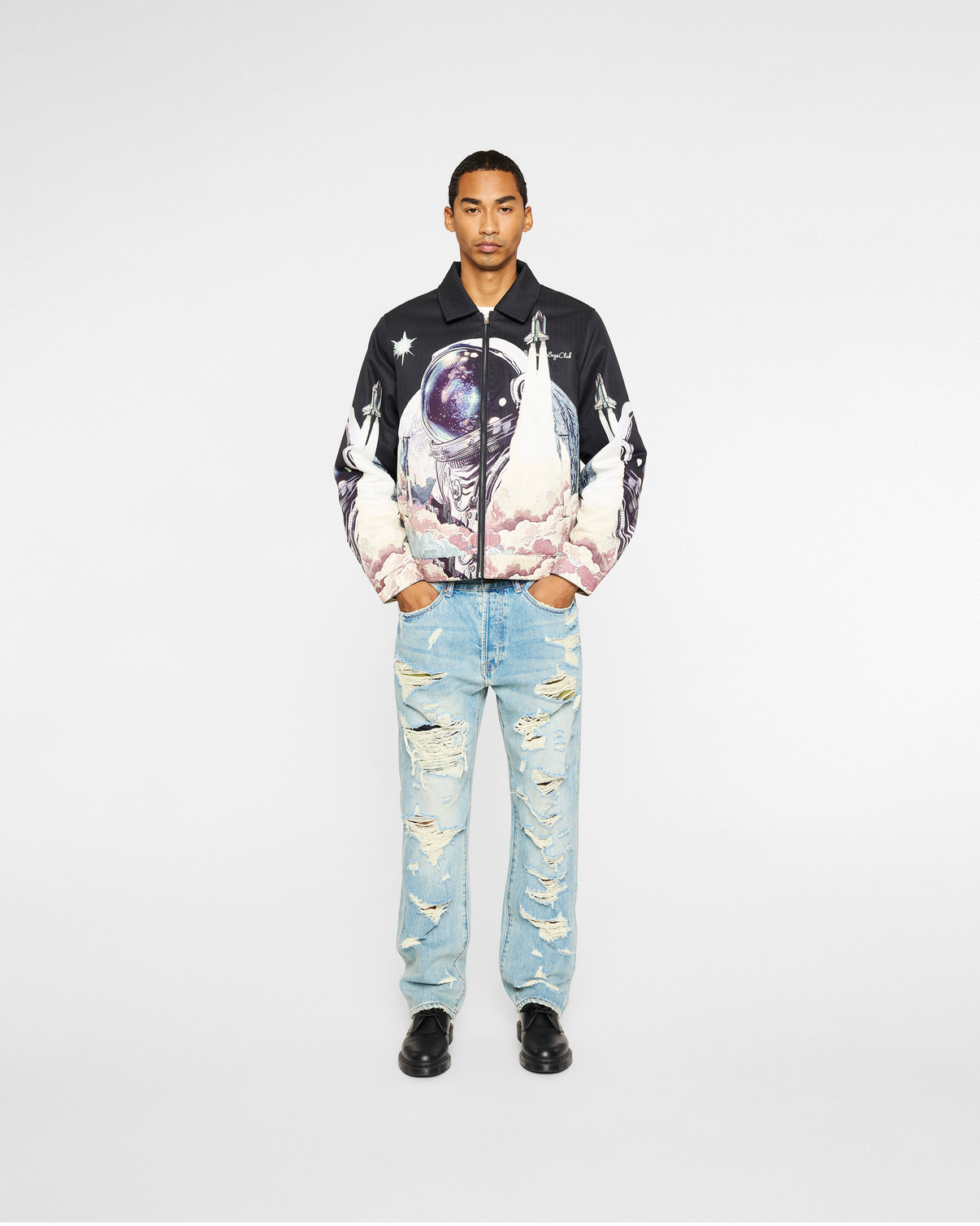 【Billionaire Boys Club-ビリオネアボーイズクラブ】 BB FLIGHT QUILTED LINING ZIP FRONT WORKMANS JACKET / BLACK (フライトジャケット/ブラック)