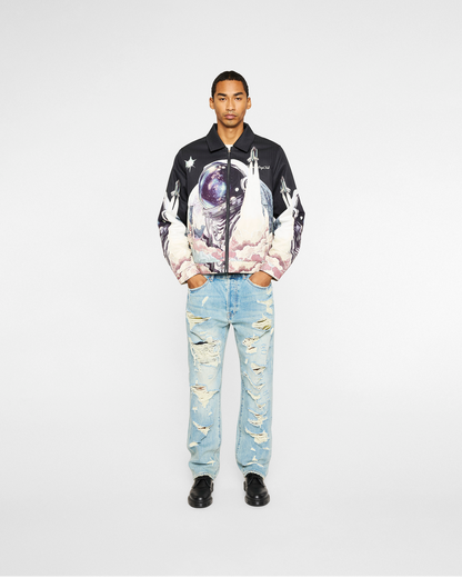 【Billionaire Boys Club-ビリオネアボーイズクラブ】 BB FLIGHT QUILTED LINING ZIP FRONT WORKMANS JACKET / BLACK (フライトジャケット/ブラック)