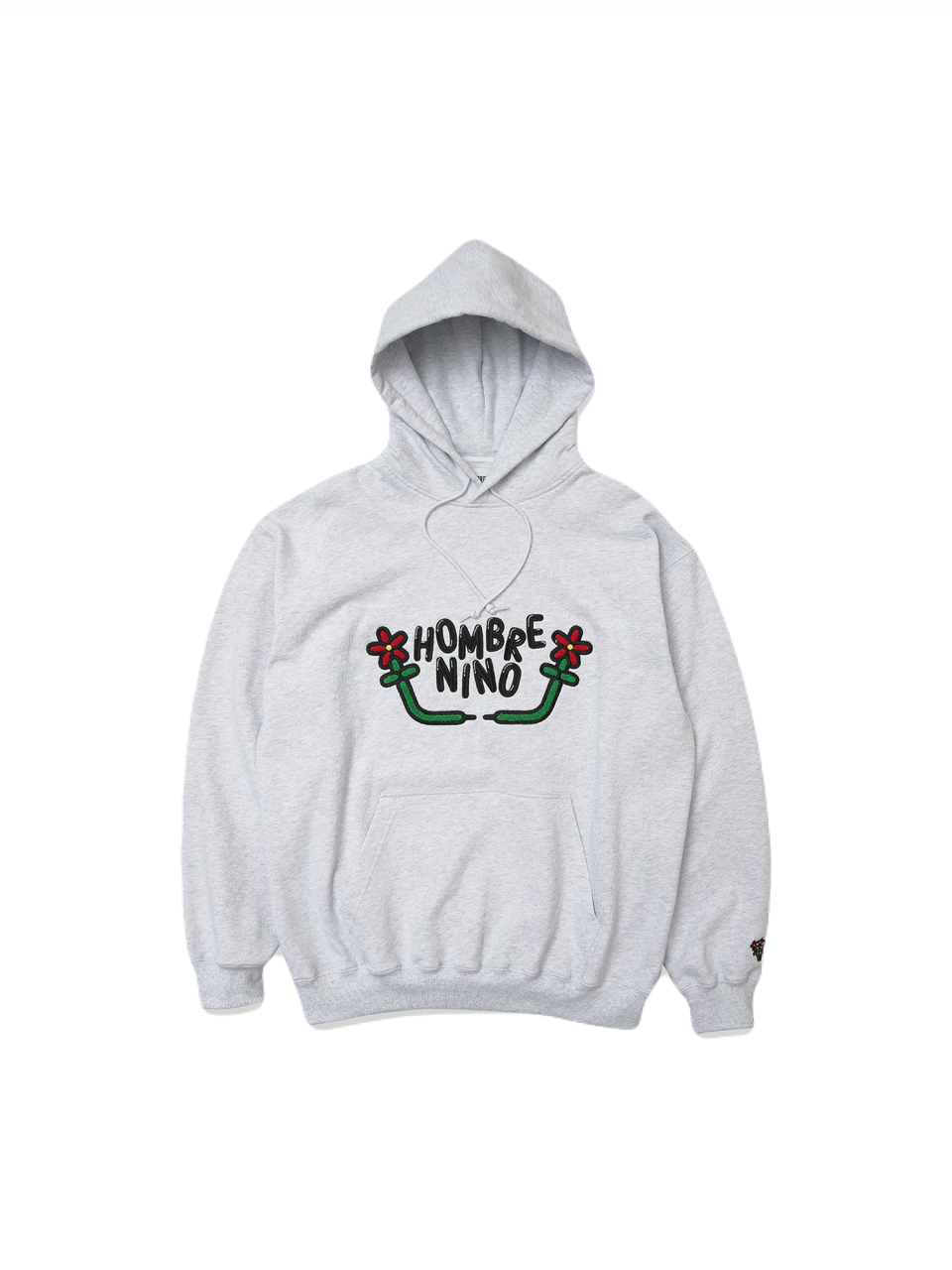 【Hombre Nino - オンブレニーニョ】PULLOVER HOODIE BALLOON FLOWERS (パーカー/グレー)