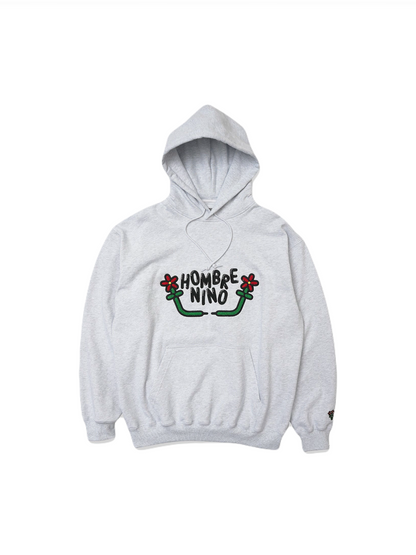 【Hombre Nino - オンブレニーニョ】PULLOVER HOODIE BALLOON FLOWERS (パーカー/グレー)