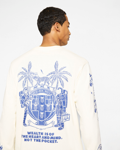 【Billionaire Boys Club-ビリオネアボーイズクラブ】 BB GRAVITY LS T-SHIRT / WINTER WHITE (ロンT/ウィンターホワイト)