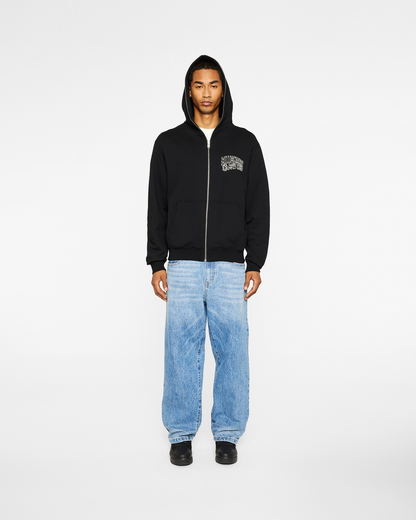 【Billionaire Boys Club-ビリオネアボーイズクラブ】 BB SMALL CURVE ZIP FRONT HOODIE / BLACK (フーディー/ブラック)