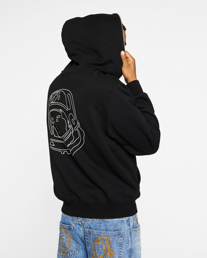 【Billionaire Boys Club-ビリオネアボーイズクラブ】 BB SMALL CURVE ZIP FRONT HOODIE / BLACK (フーディー/ブラック)