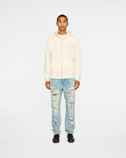 【Billionaire Boys Club-ビリオネアボーイズクラブ】 BB SMALL CURVE ZIP FRONT HOODIE / WINTER WHITE (フーディー/ウィンターホワイト)