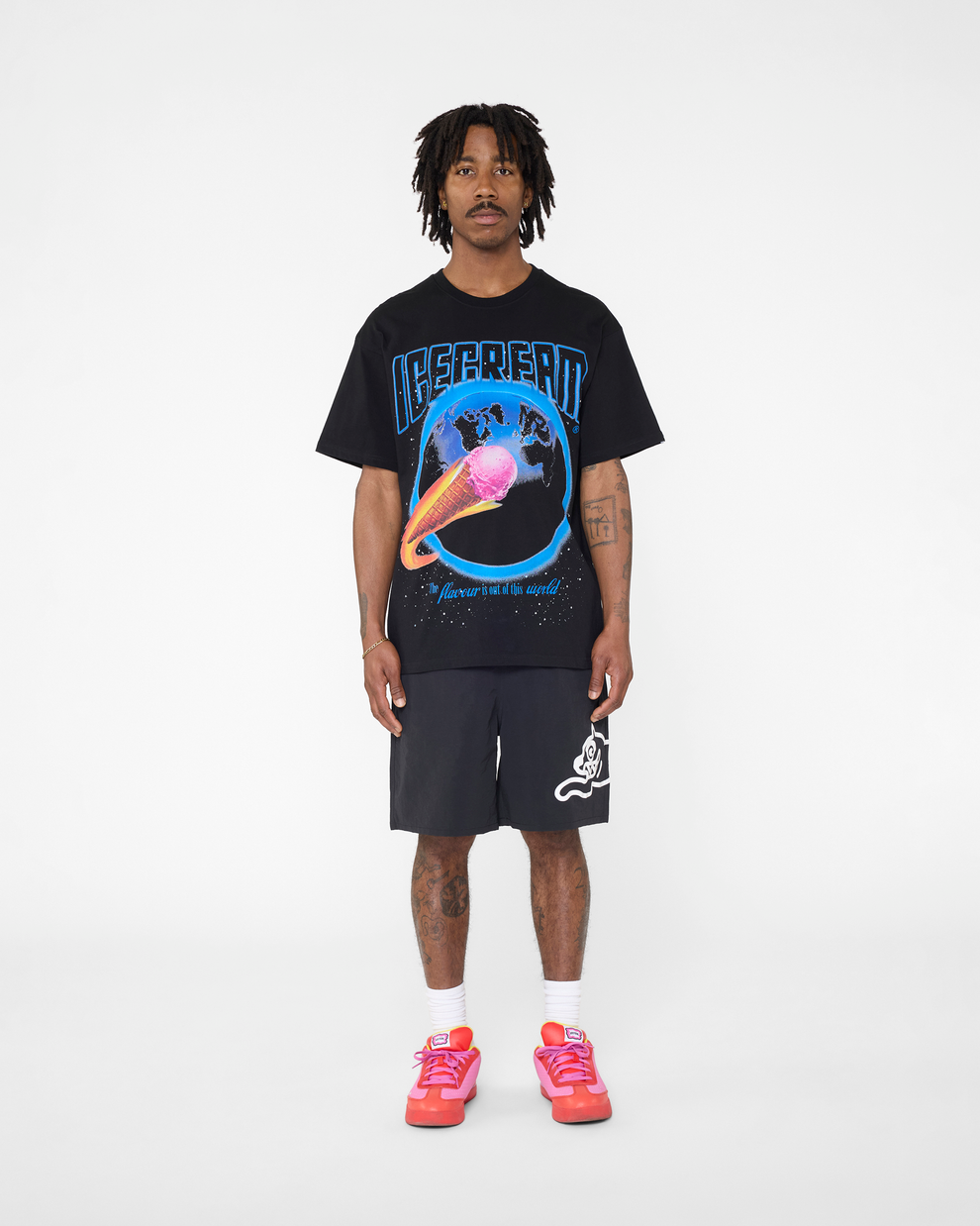 【ICE CREAM - アイスクリーム】STREAK T-SHIRT / BLACK (Tシャツ/ブラック)