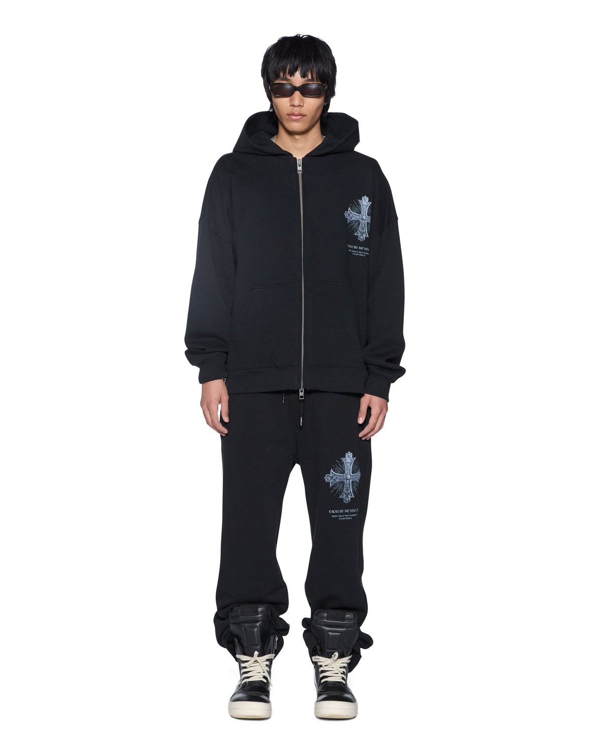 ksubi 31 着画あり KSUBI - スビ】FALSE IDOLS EKCESS ZIP HOODIE / JET BLACK (フーディ