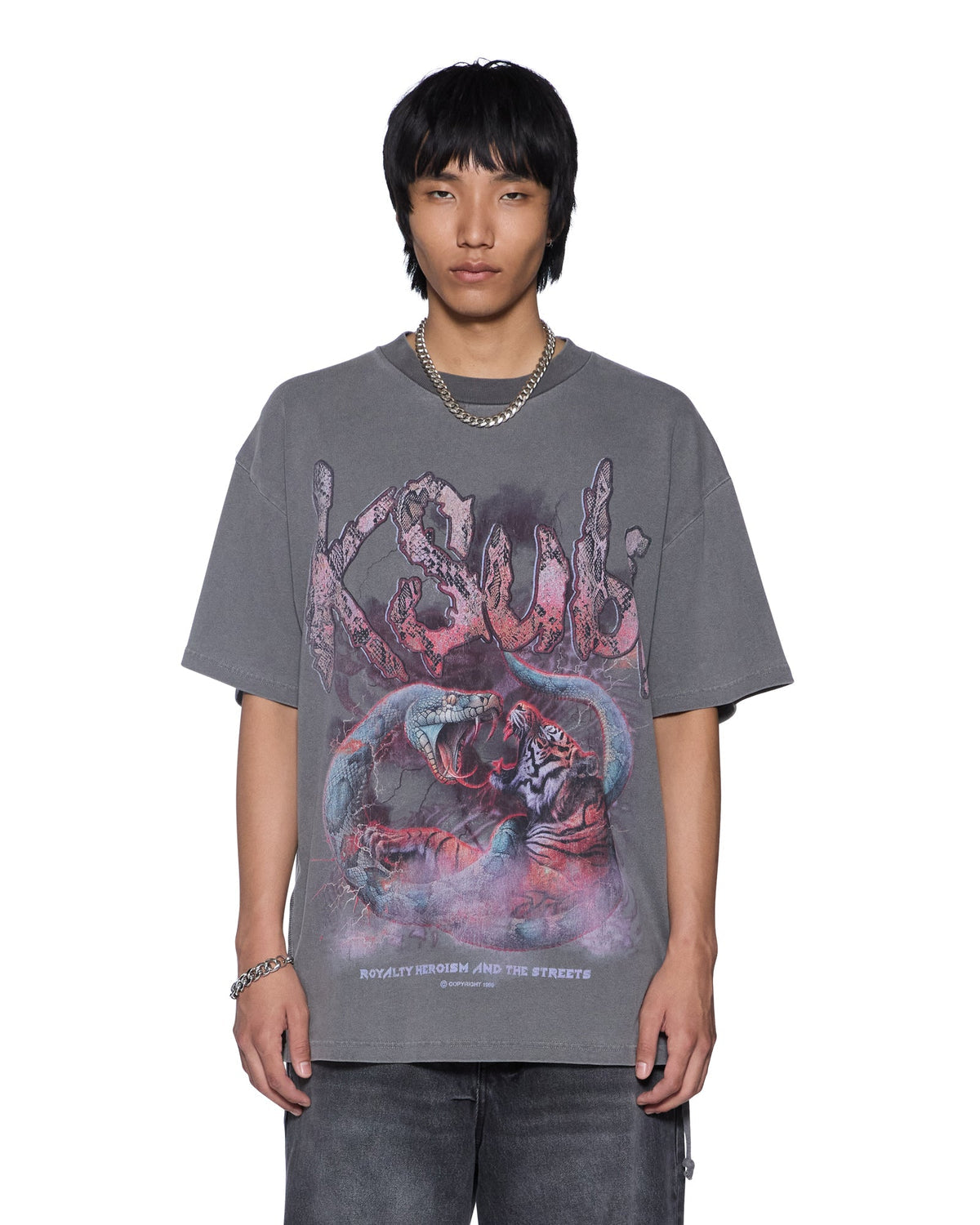 イヒ様 KSUBI - スビ】KNOTTED EKCESS SS TEE / CHARCOAL (Tシャツ/チャコール