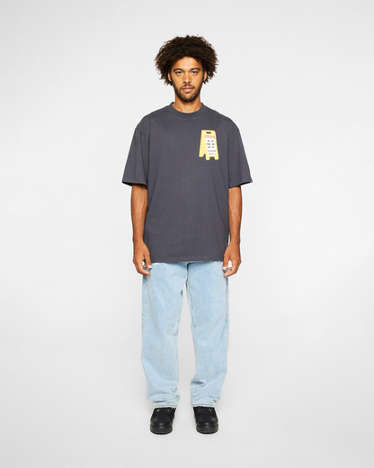 【ICE CREAM - アイスクリーム】AISLE CLOSED OVERSIZED T-SHIRT / CHARCOAL ART (Tシャツ/チャコールアート)