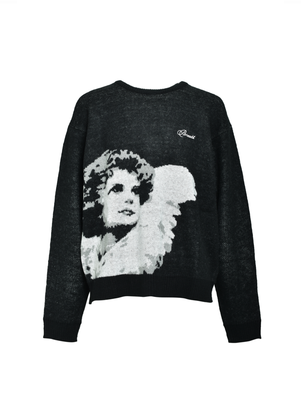 【BREATH - ブレス】  ANGEL SCRIPT LOGO MOHAIR KNIT / BLACK （ニット/ブラック)