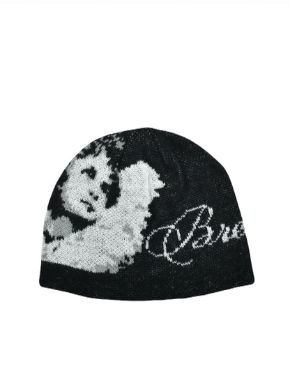 【BREATH - ブレス】  ANGEL SCRIPT LOGO MOHAIR BEANIE / BLACK （ビーニー/ブラック)