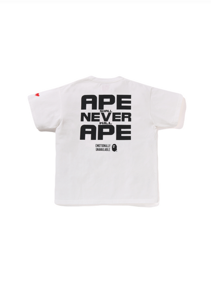 【EMOTIONALLY UNAVAILABLE - エモーショナリー アンアベイラブル】EU BAPE FACE SS TEE WHITE (Tシャツ/ホワイト)