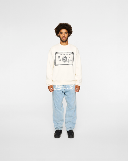 【ICE CREAM - アイスクリーム】CARD CREWNECK SWEATSHIRT / ANTIQUE WHITE (スウェット/アンティークホワイト)