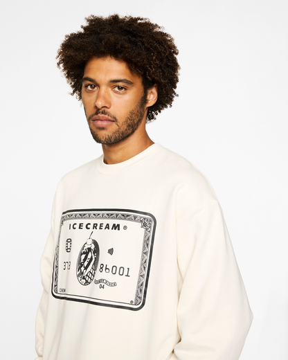 【ICE CREAM - アイスクリーム】CARD CREWNECK SWEATSHIRT / ANTIQUE WHITE (スウェット/アンティークホワイト)