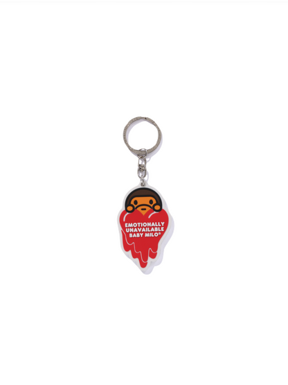 【EMOTIONALLY UNAVAILABLE - エモーショナリー アンアベイラブル】EU BABY MIRO RUBBER KEYCHAIN (キーホルダー/レッド)