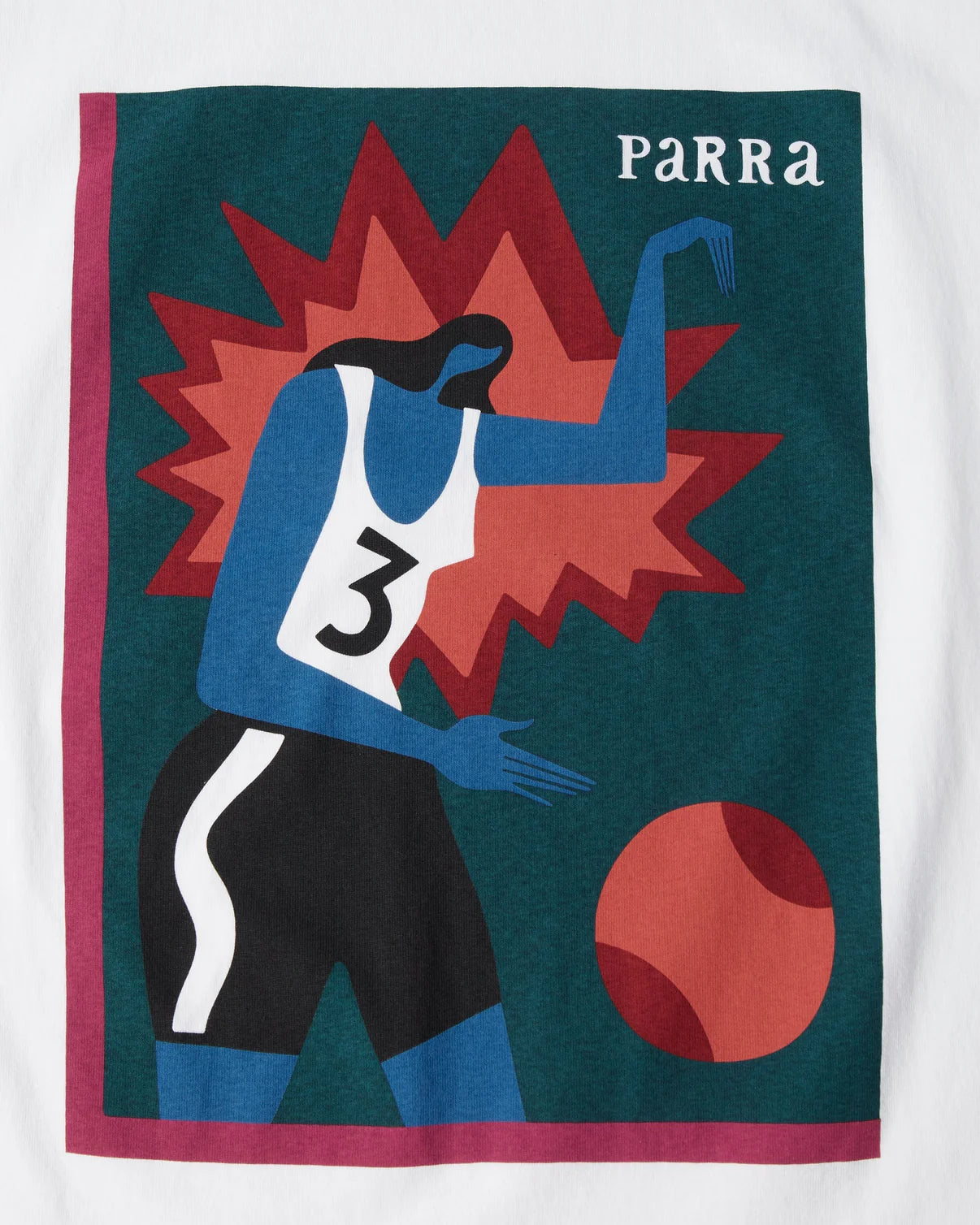 【by Parra - バイパラ】BASEKETBALL  T-SHIRT / WHITE (Tシャツ/ホワイト)