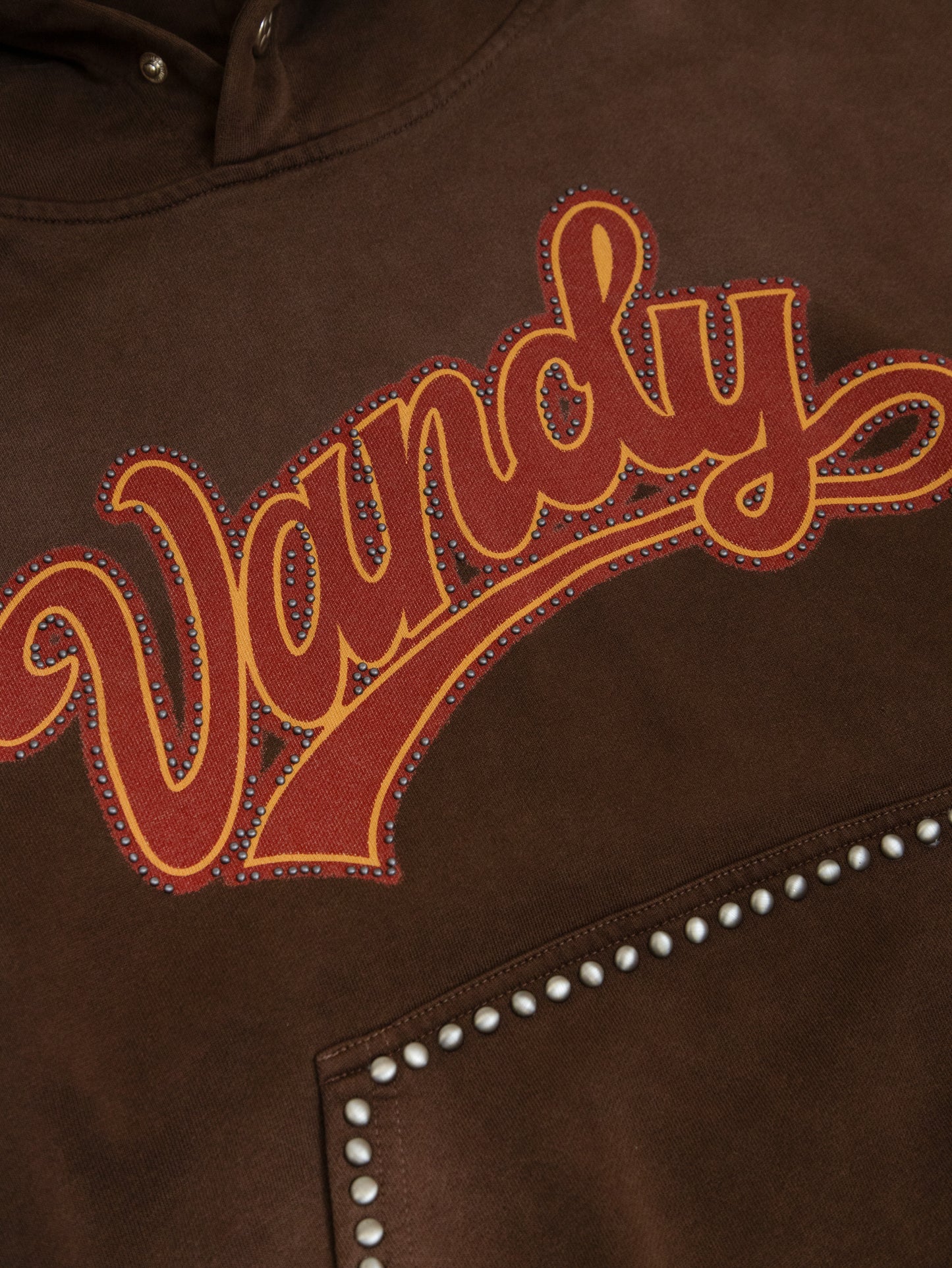 【VANDY THE PINK - ヴァンディー・ザ・ピンク】HORSES HOODIE / WASHED BROWN (フーディー/ブラウン)