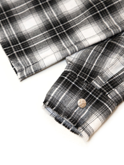 【VANDY THE PINK - ヴァンディー・ザ・ピンク】GREY FLOWER FLANNEL / GREY (シャツ/グレー)