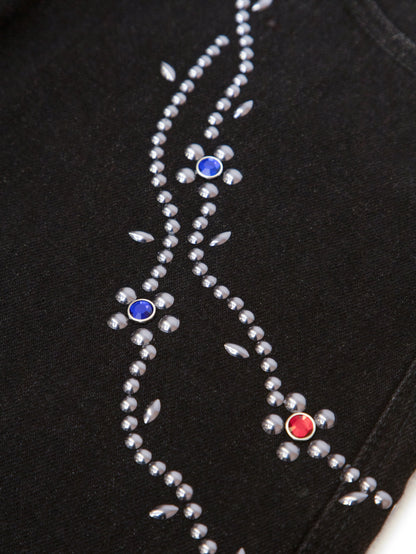 【VANDY THE PINK - ヴァンディー・ザ・ピンク】COTTON TWILL STUD PANTS / BLACK (パンツ/ブラック)